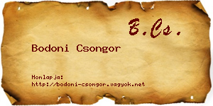 Bodoni Csongor névjegykártya