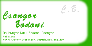 csongor bodoni business card